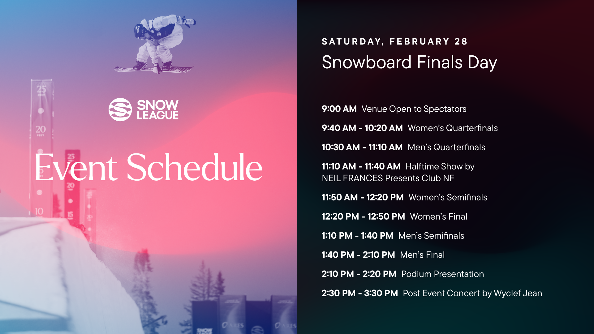 Aspen Schedule