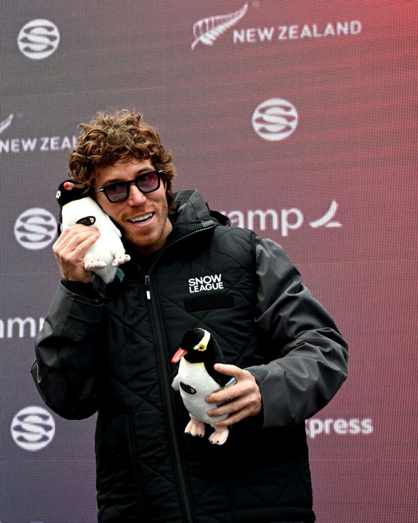 Shaun White and a Penguin