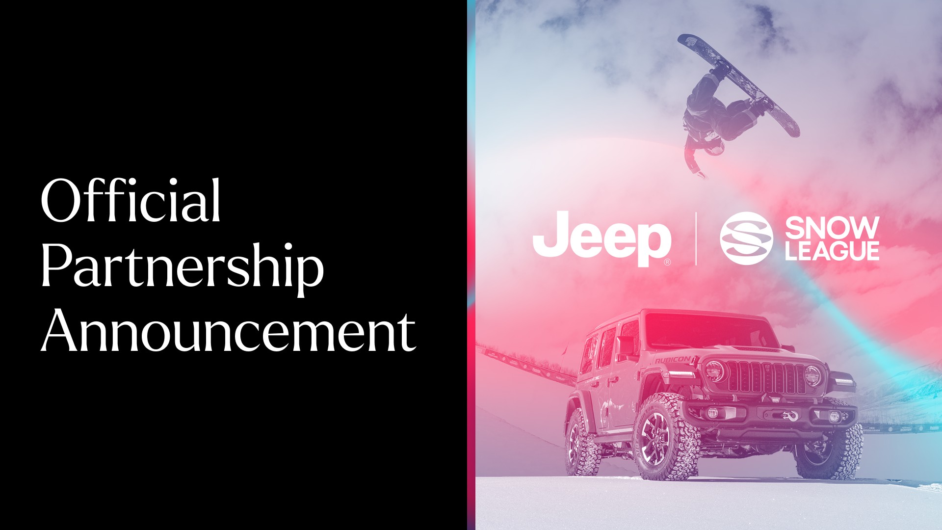 Jeep® Brand Becomes Official Global Automotive Partner of The Snow League